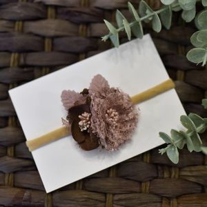 2/$18 🔷 Brown Baby Girls Floral Headband